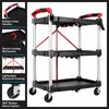 Stalwart Folding Cart with 50lb Capacity Per Shelf 75-PT2014
